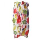 Katoenen sarong met fruitprint 