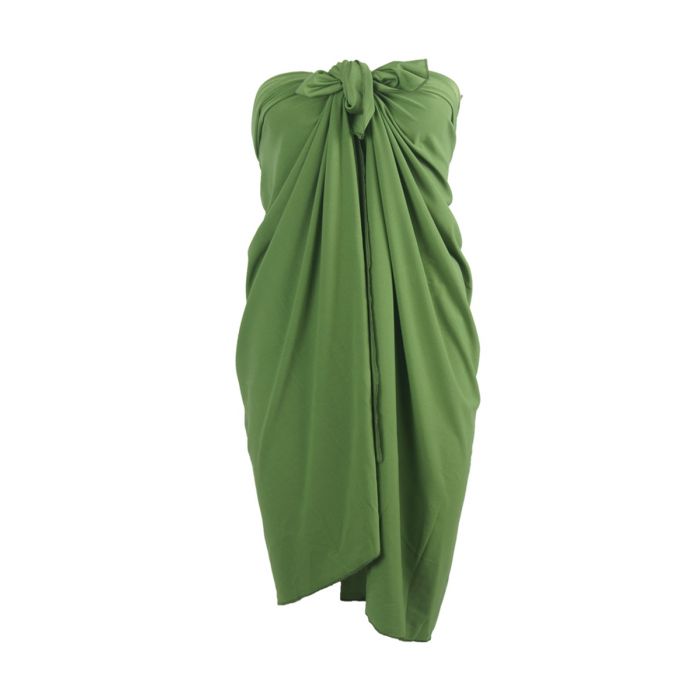 Plain stretchy green pareo / beach wrap - bouFFante