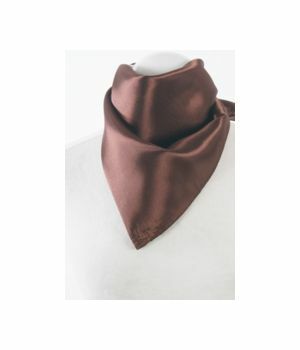 Dark brown satin scarf / neckerchief